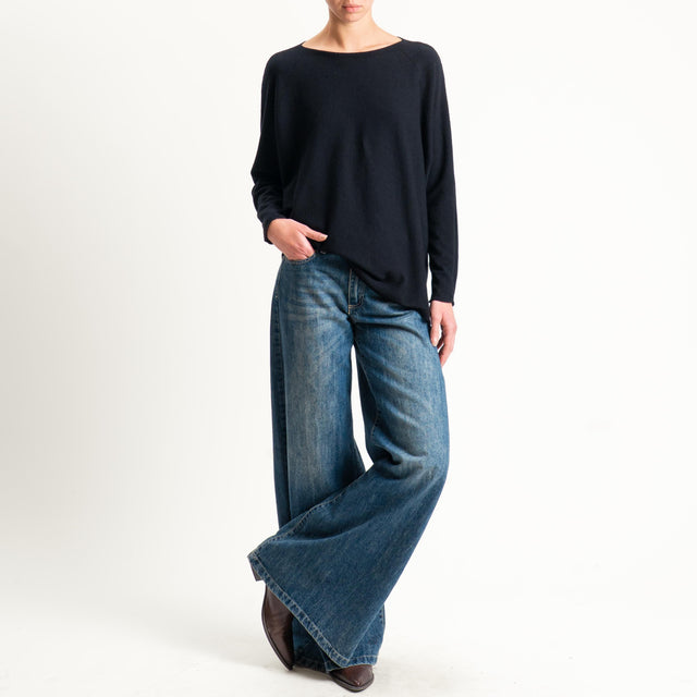 Zeroassoluto-Maglia over spacchi laterali - nero