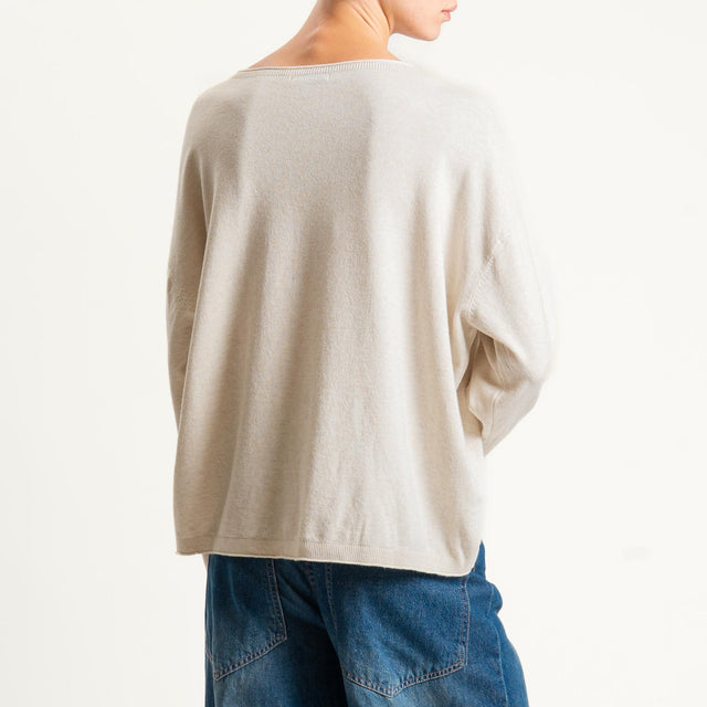 Zeroassoluto-Maglia girocollo a scatola - cacha