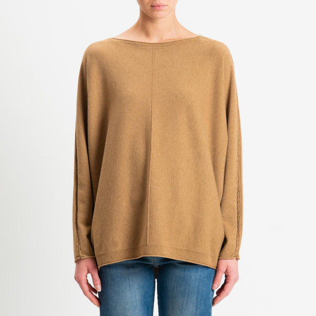 Zeroassoluto-Maglia over riga centrale - camel