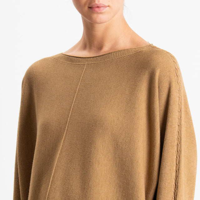 Zeroassoluto-Maglia over riga centrale - camel