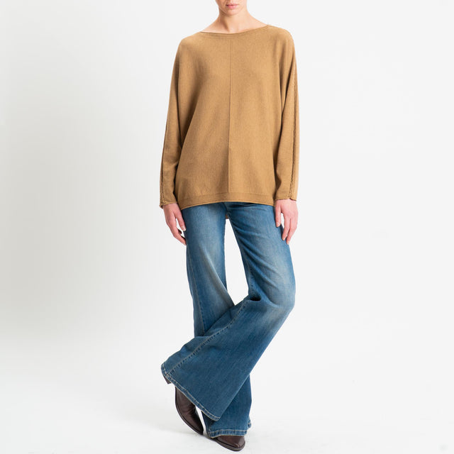 Zeroassoluto-Maglia over riga centrale - camel