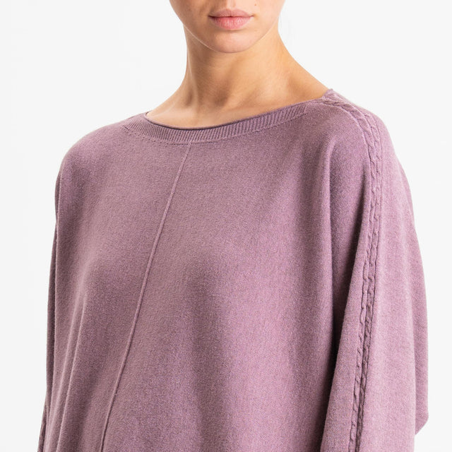 Zeroassoluto-Maglia over riga centrale - mauve