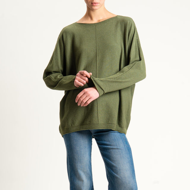 Zeroassoluto-Maglia over riga centrale - militare