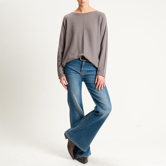 Zeroassoluto-Maglia over riga centrale - taupe