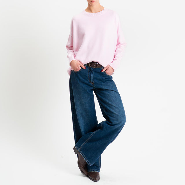 Zeroassoluto-Maglia girocollo scatola - rosa