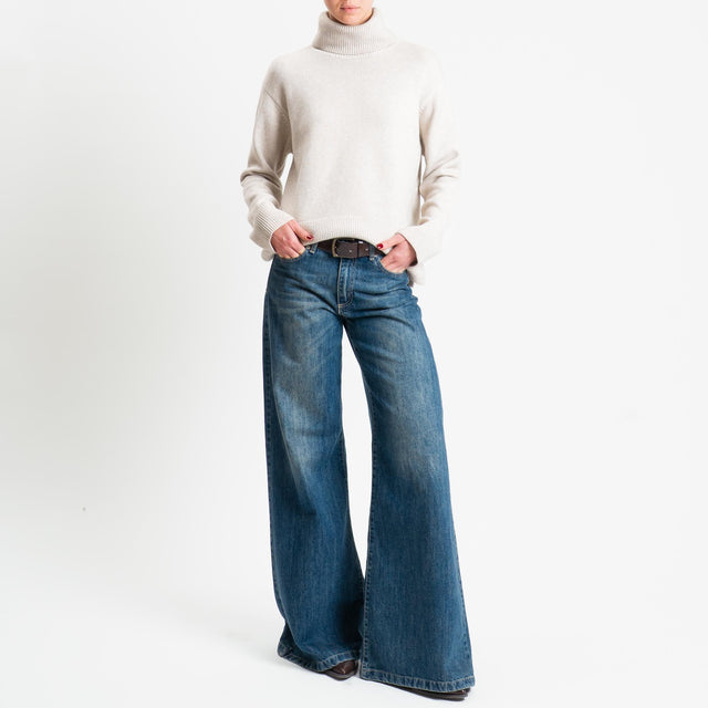 Zeroassoluto-Maglia scatola collo ad anello cannfondo cannolé olé - cacha