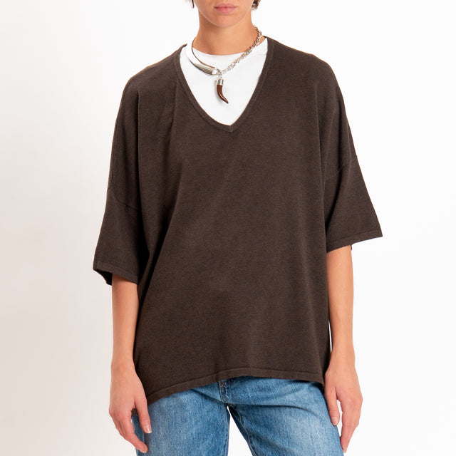 Zeroassoluto-Maglia over scollo a v - choco