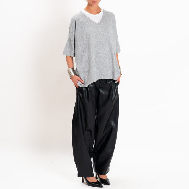 Zeroassoluto-Maglia over scollo a v - perla