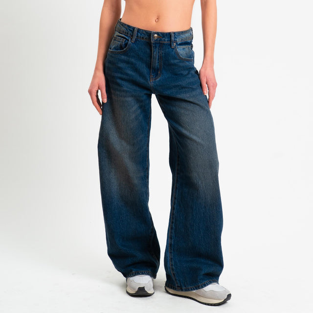 Zeroassoluto-Jeans TOKYO wide leg bielastico tessuto denim - denim