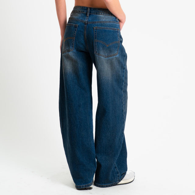 Zeroassoluto-Jeans TOKYO wide leg bielastico tessuto denim - denim