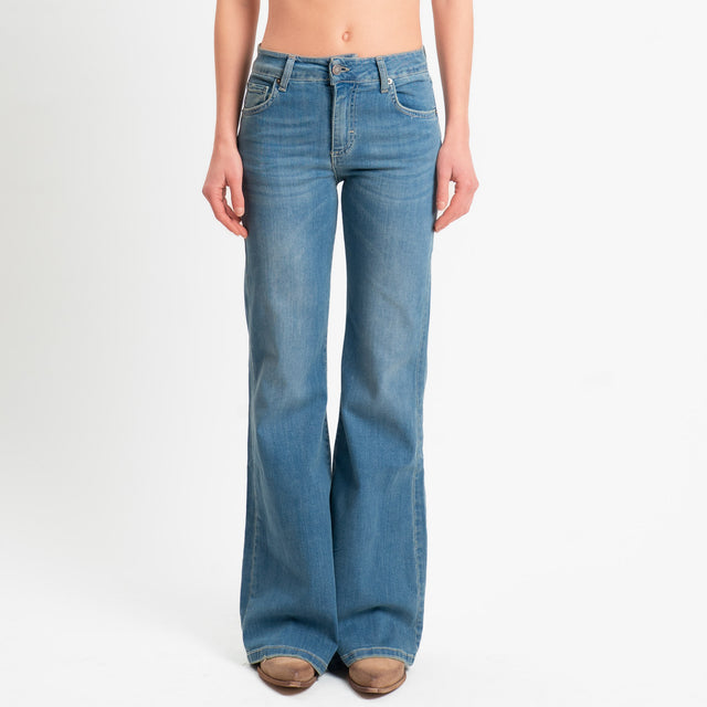 Zeroassoluto-Jeans GRETA zampa - denim stone washed
