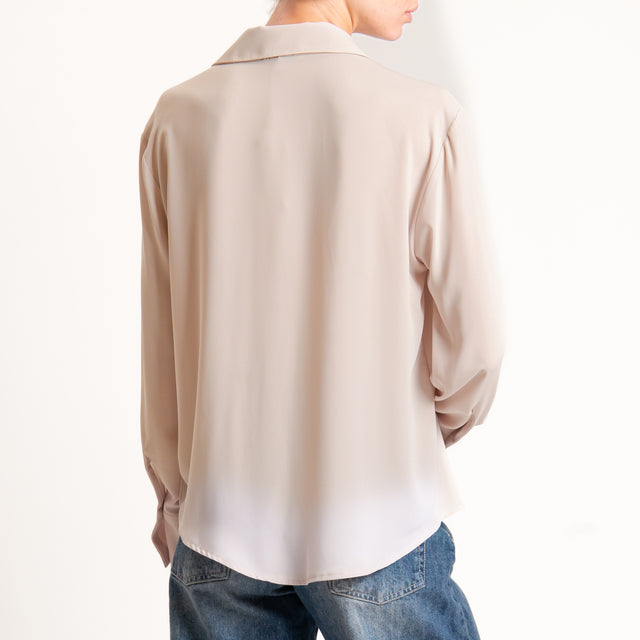 Zeroassoluto-Camicia CLAY MANO SETA - sand