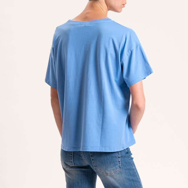 Zeroassoluto-T-shirt scatola mezza manica - jeans