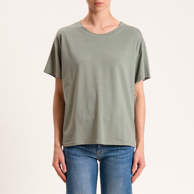 Zeroassoluto-T-shirt scatola mezza manica - militare