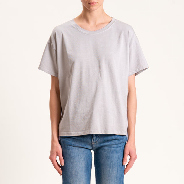Zeroassoluto-T-shirt scatola mezza manica - taupe