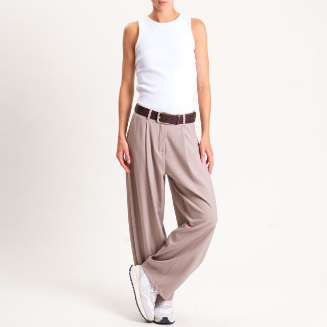 Zeroassoluto-Pantalone GENNY comfort elasticizzato - beige