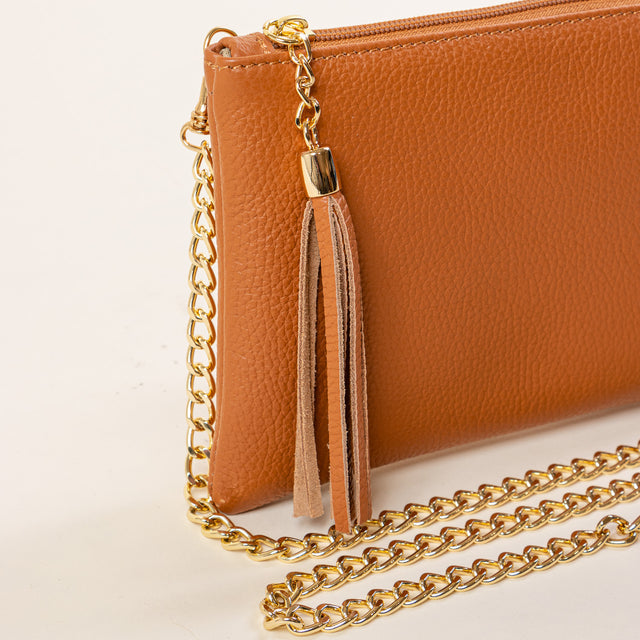 W by whitemood- Clutch bag with tassels - leather