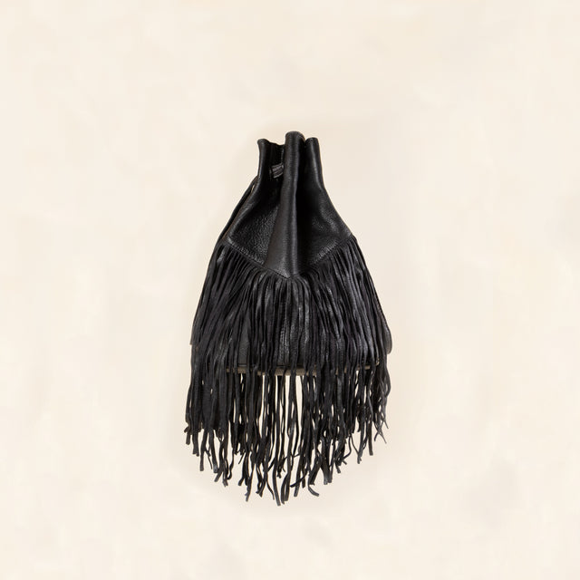 zeroassoluto-fringed bag - Black