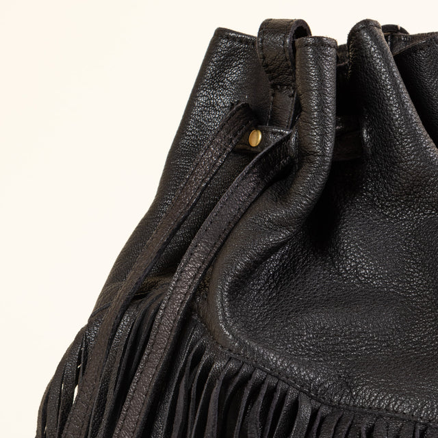 zeroassoluto-fringed bag - Black