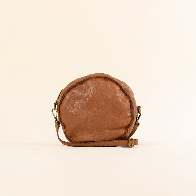 zeroassoluto-wax grease whased tambourine bag - leather