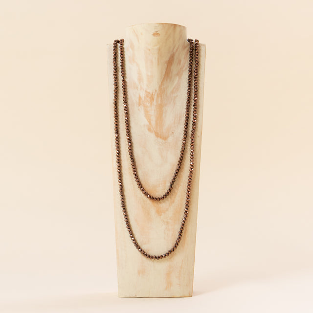 W by white mood-Necklace - dark brown