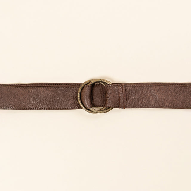 Zeroassoluto-double ring belt - dark brown