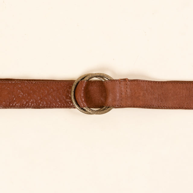 Zeroassoluto-double ring belt - chocolate