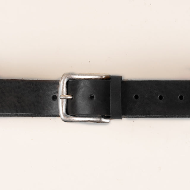 zeroassoluto-Leather belt with buckle - Black