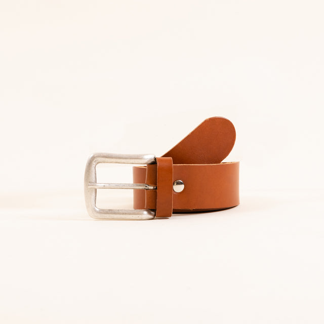 zeroassoluto-Leather belt with buckle - leather